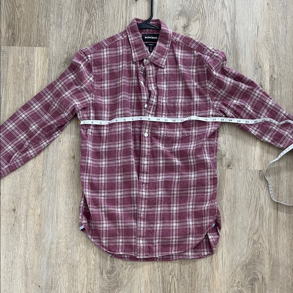 Bonobos Men's Maroon Checkered Shirt